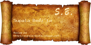 Supala Beáta névjegykártya